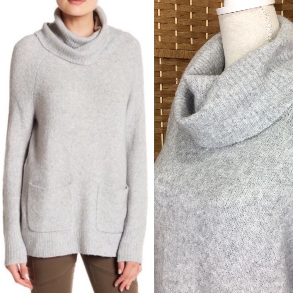 SOFT JOIE Wool Blend Agnetha Sweater Grey Sz L NWT